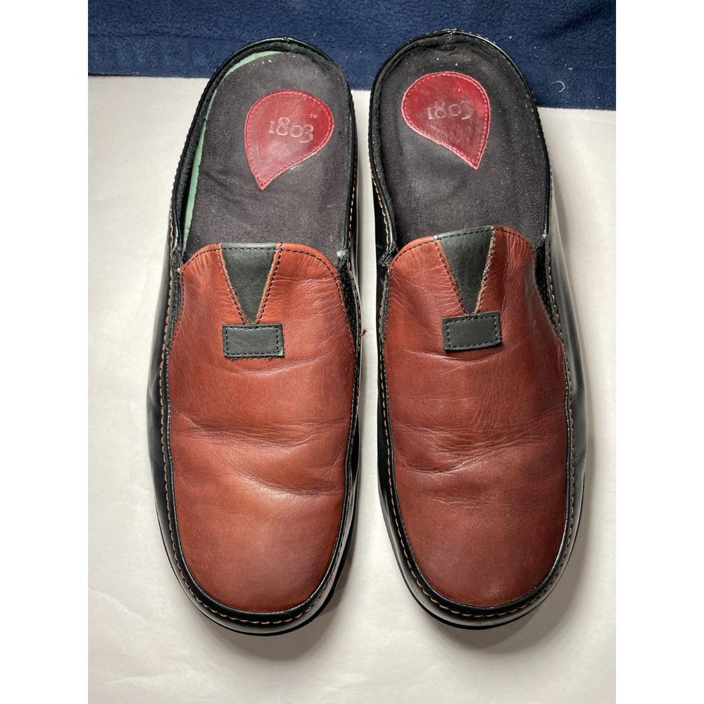 1803 Two Tone Classic Leather Clog Clovis‎ Women's Size 8